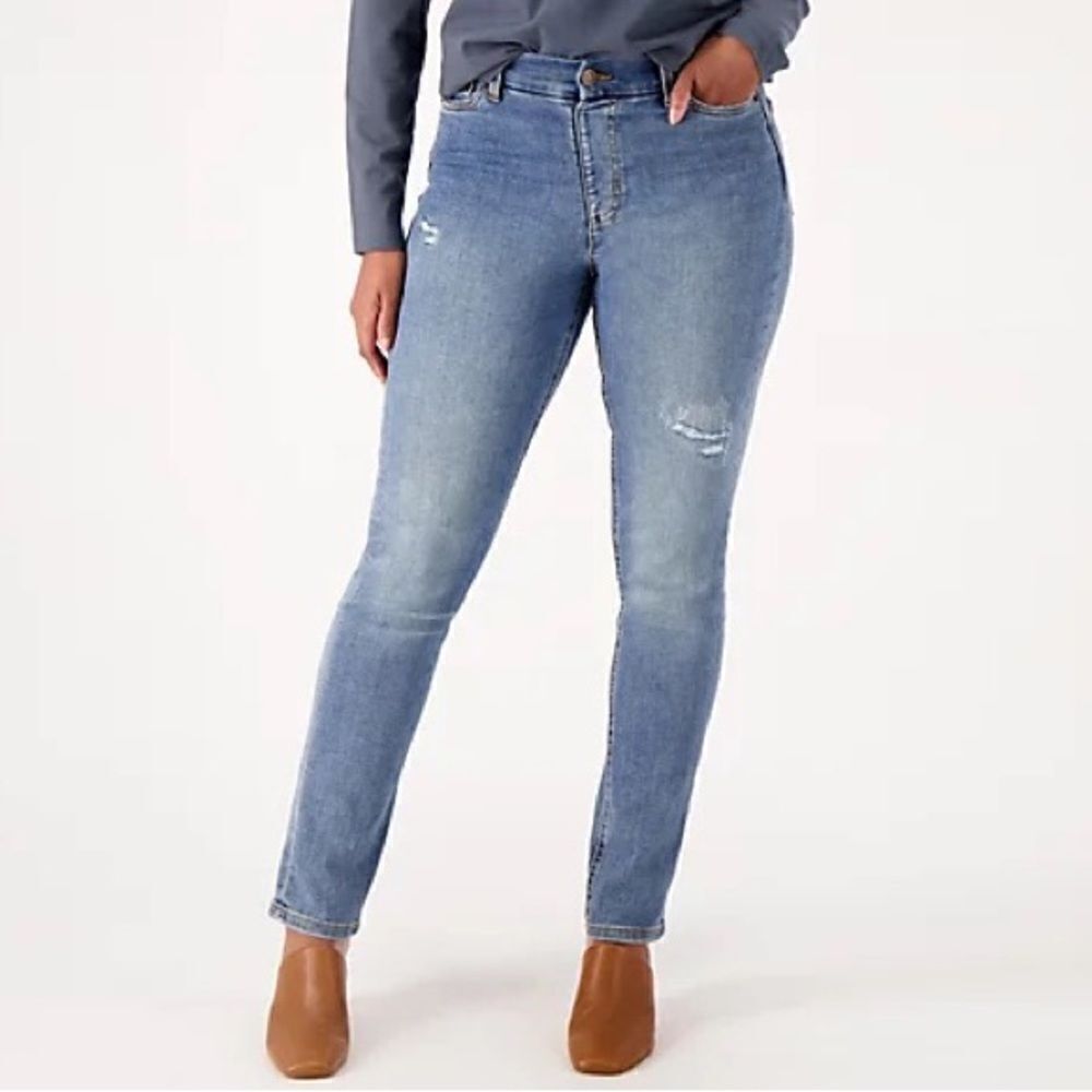 Denim & Co. Canyon Retreat Petite Easy Stretch Denim Jean